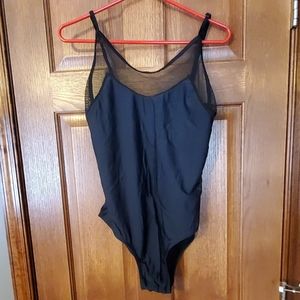 Mesh one piece bathing suit